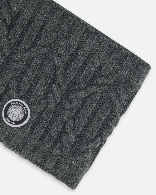 Knit Neckwarmer Dark Gray - G10XT2_493