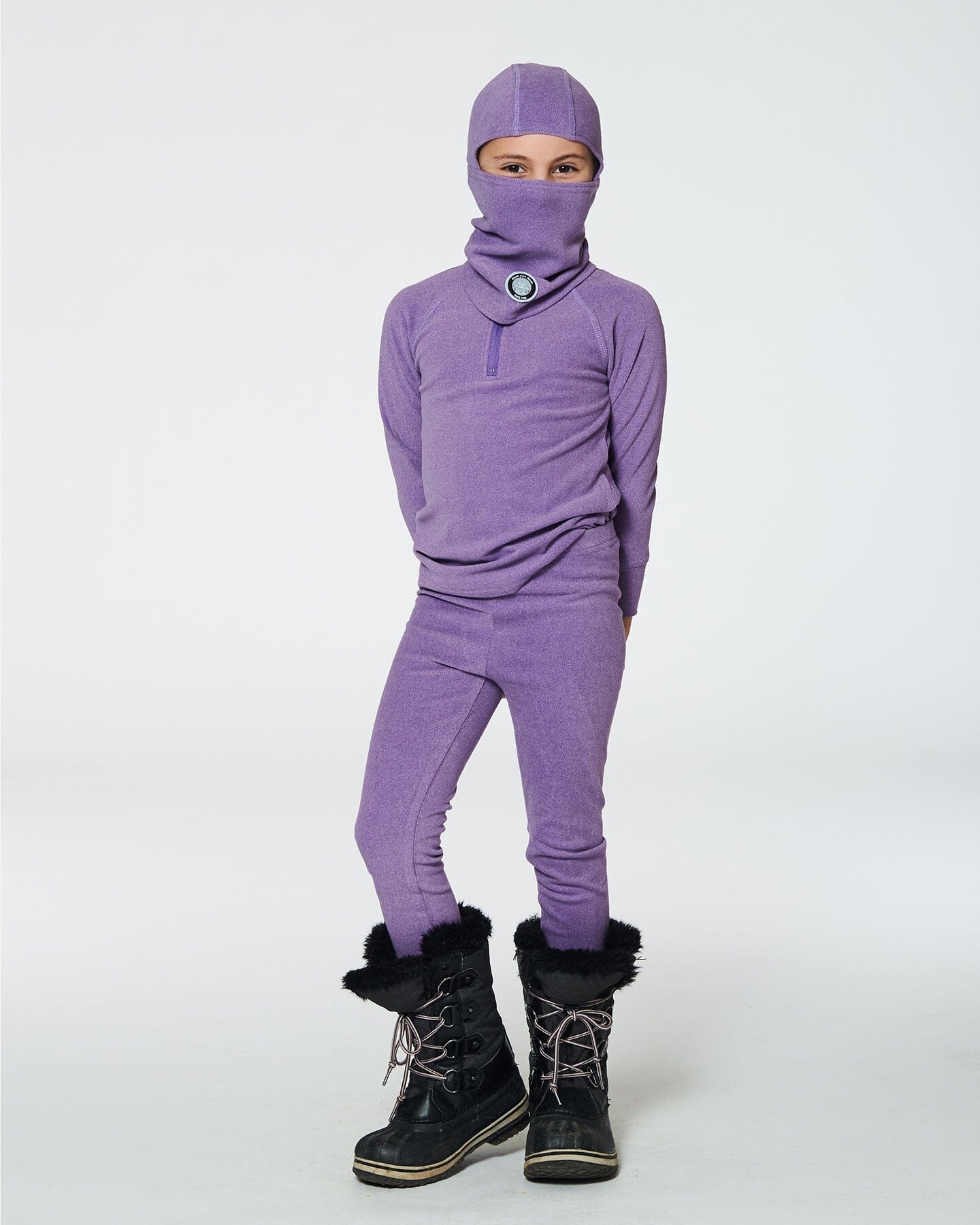 Two Piece Thermal Underwear Set Purple - G10Y600_513