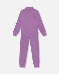 Two Piece Thermal Underwear Set Purple - G10Y600_513