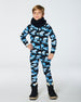 One Piece Thermal Underwear Black Printed Polar Bears - G10Y700_022