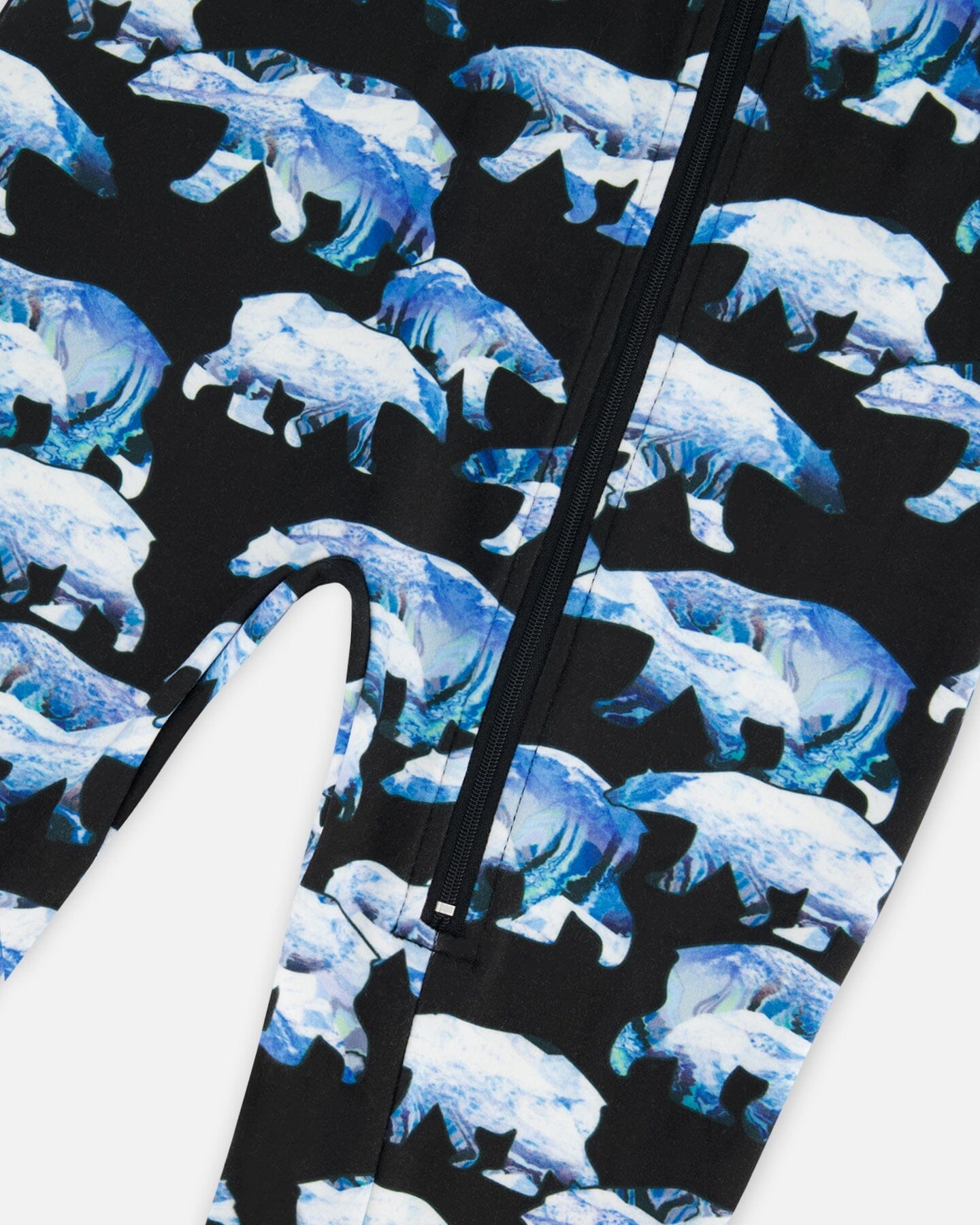 One Piece Thermal Underwear Black Printed Polar Bears - G10Y700_022