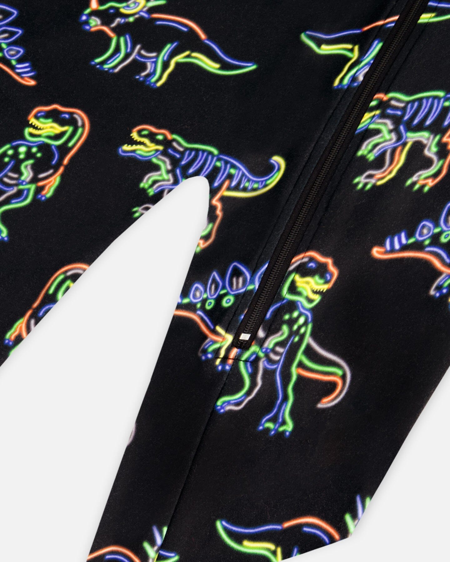 One Piece Thermal Underwear Black Printed Neon Dino - G10Y700_027