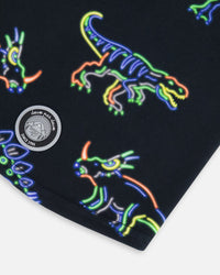 Jersey Balaclava Black Printed Neon Dino - G10YBAL_027