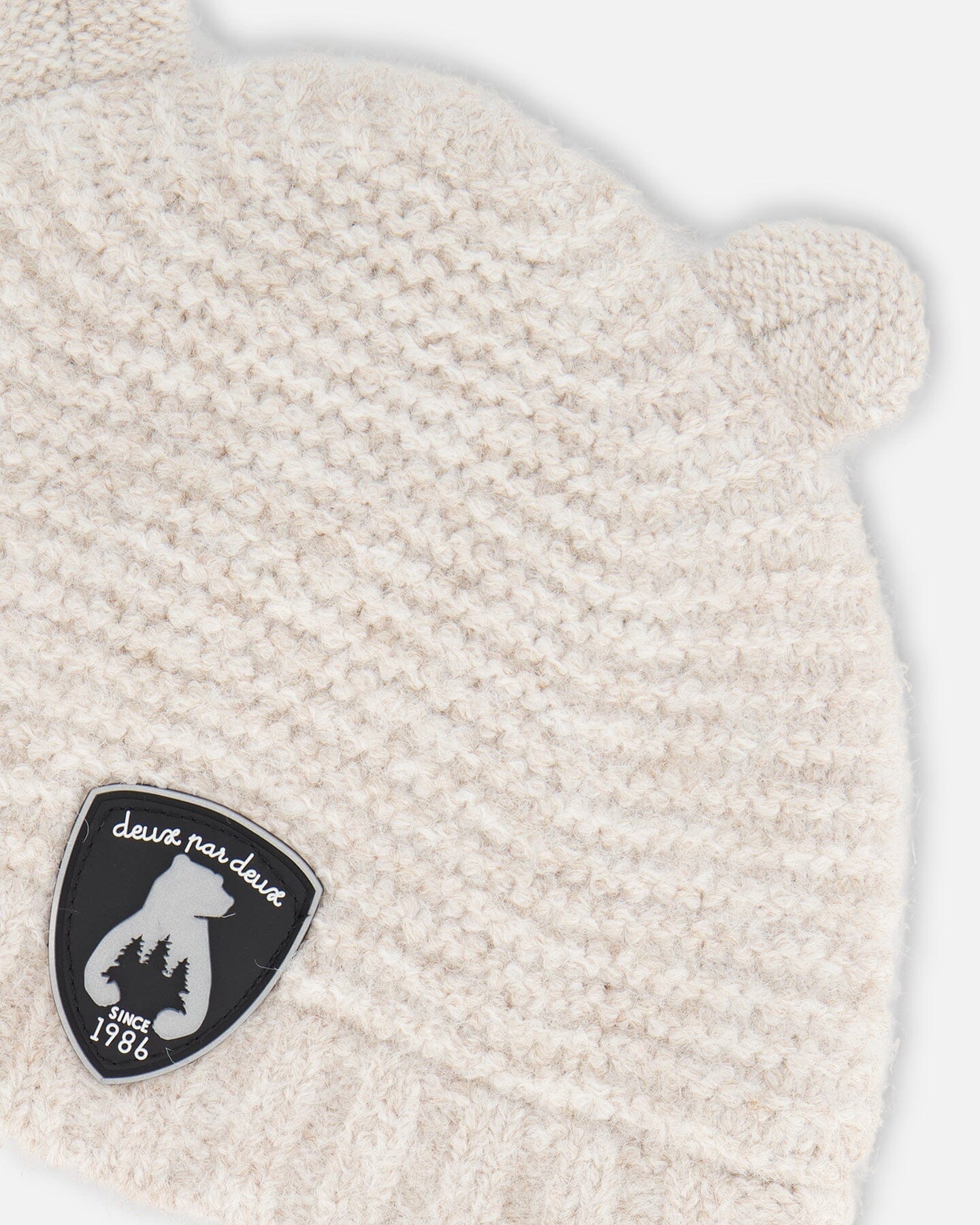 Knit Hat With Ears Off White - G10ZA03_106