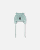 Knit Hat With Ears Green - G10ZA03_340