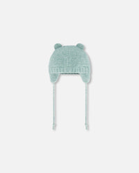 Knit Hat With Ears Green - G10ZA03_340