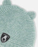 Knit Hat With Ears Green - G10ZA03_340