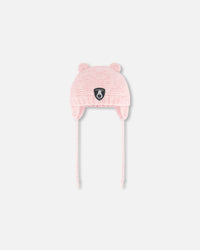 Knit Hat With Ears Pink - G10ZA03_804