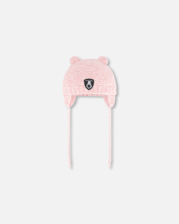Knit Hat With Ears Pink - G10ZA03_804