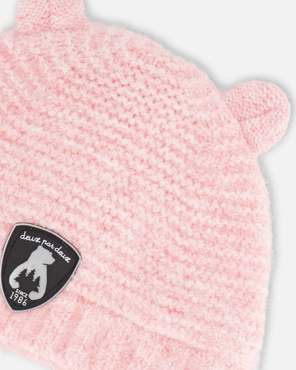 Knit Hat With Ears Pink - G10ZA03_804