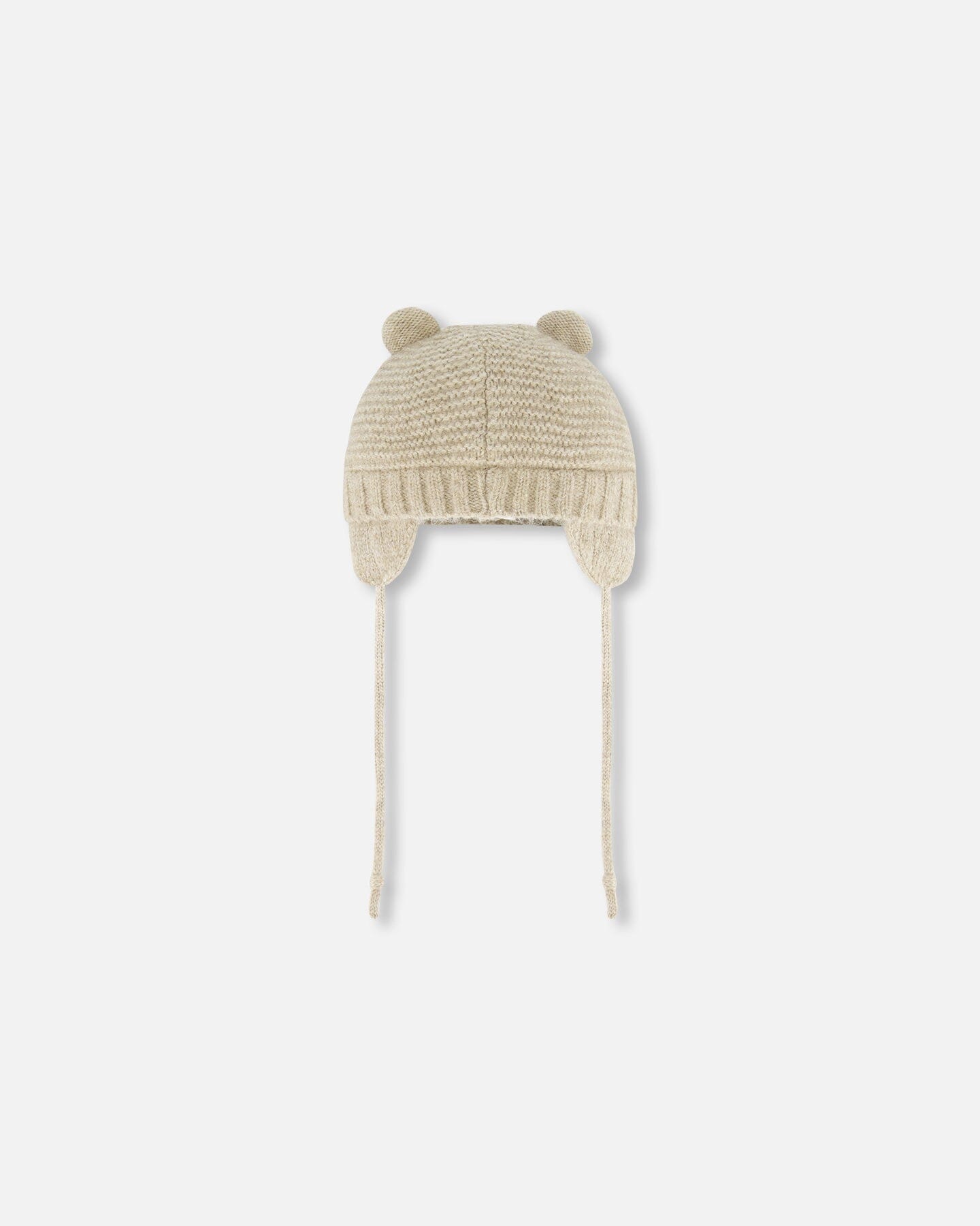 Knit Hat With Ears Beige - G10ZA03_907