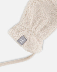 Newborn Sherpa Mittens No Thumbs Off White Winter Accessories Deux par Deux 