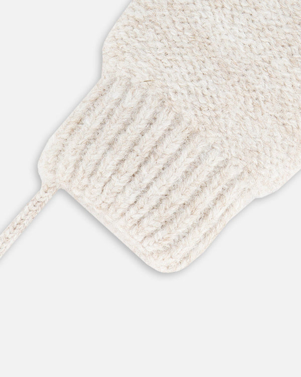 Newborn Knit Mittens No Thumbs Off White - G10ZA05_106