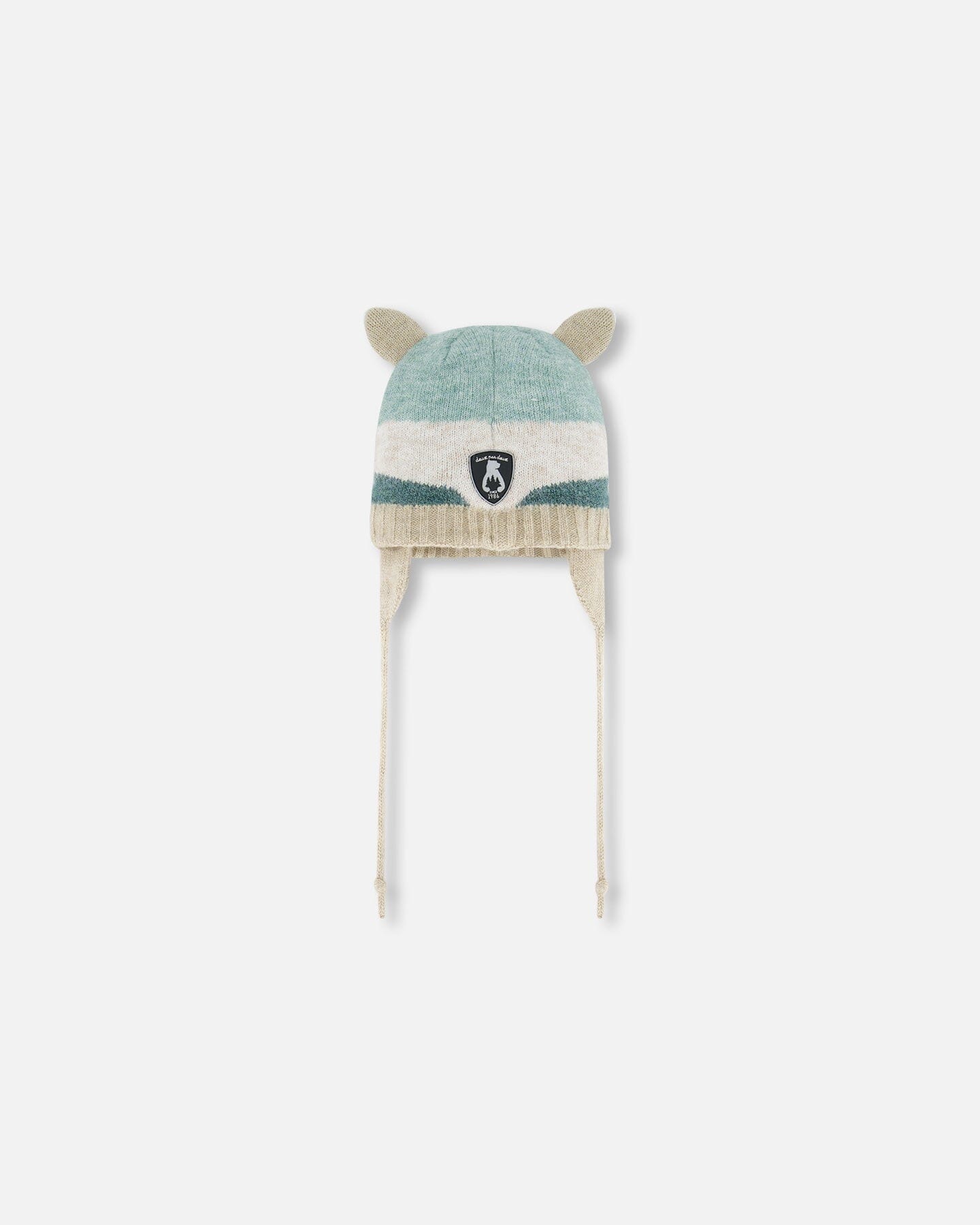 Knit Hat With Ears Racoon Face - G10ZB02_000