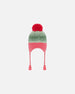 Peruvian Knit Hat Pink And Gradient Green Winter Accessories Deux par Deux 