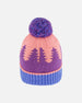 Knit Hat Mauve Pine And Blue - G10ZD01_000