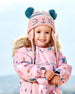 Knit Hat With Ears Light Pink Cat Face - G10ZH02_000