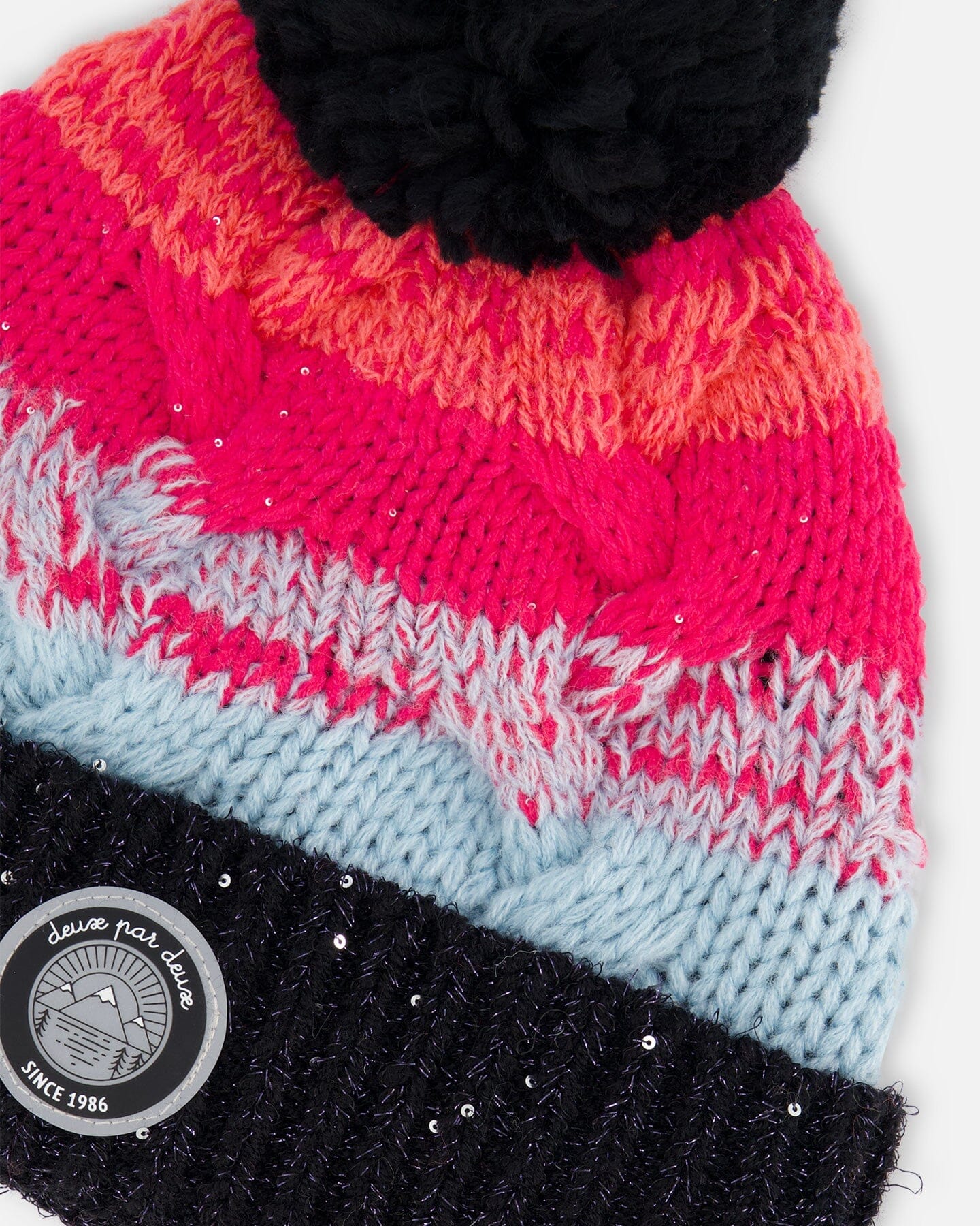 Knit Hat Gradient Blue, Coral And Fuschia - G10ZJ01_000