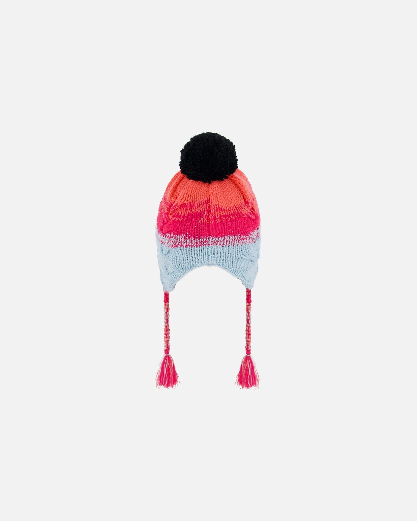 Peruvian Knit Hat Gradient Blue, Coral And Fuschia - G10ZJ02_000