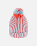 Knit Hat Air Blue And Coral - G10ZK02_000