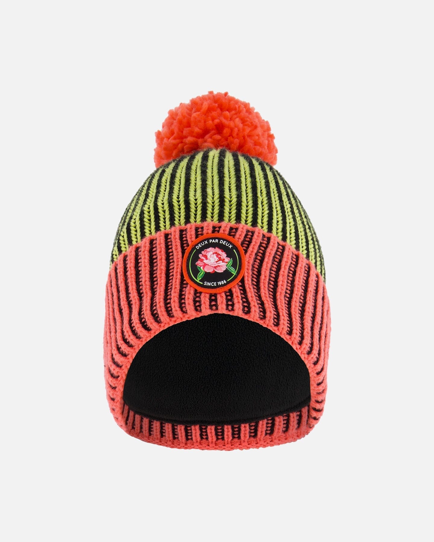 Knit Hat Black, Lime And Coral - G10ZM01_000