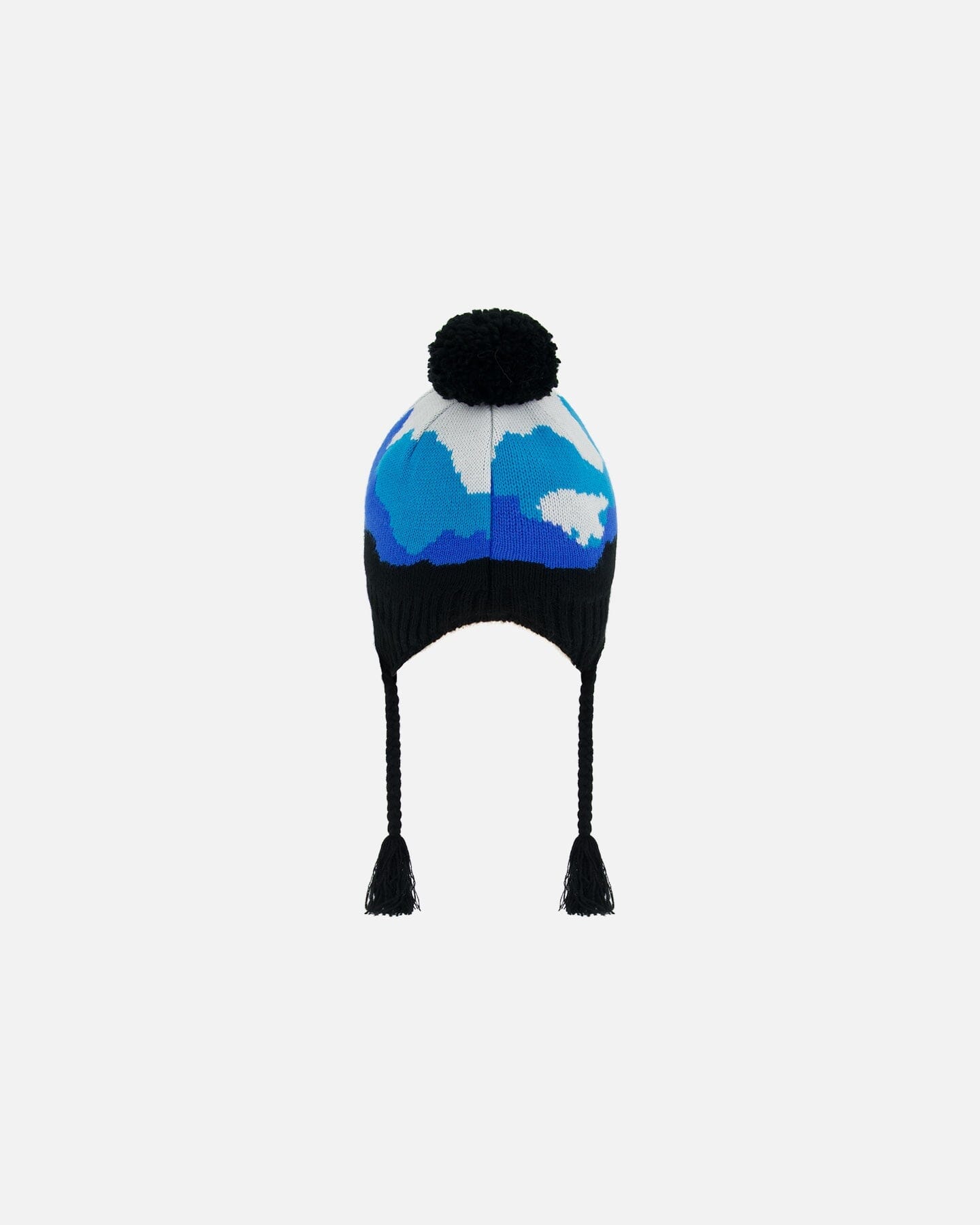 Peruvian Knit Hat Royal Blue Bears And Black - G10ZN02_000