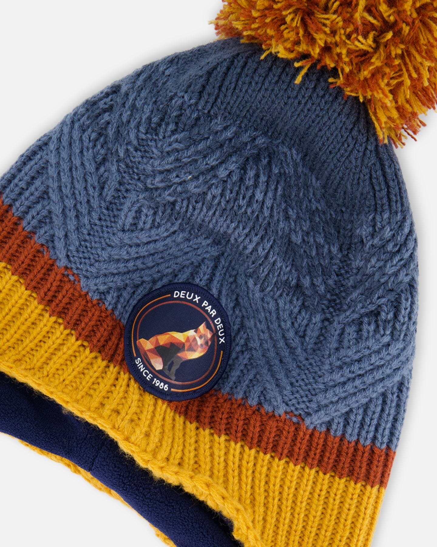 Peruvian Knit Hat Gradient Navy And Yellow - G10ZP02_000