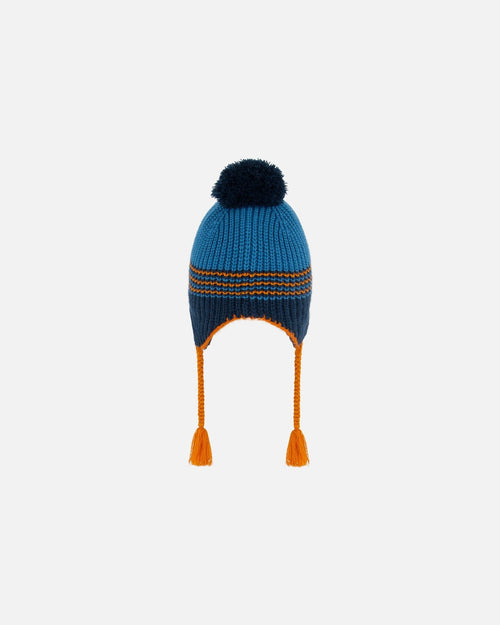 Peruvian Knit Hat Blue And Orange - G10ZS01_000