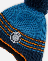 Peruvian Knit Hat Blue And Orange - G10ZS01_000