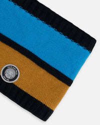 Knit Neckwarmer Blue, Black And Spice - G10ZU03_000