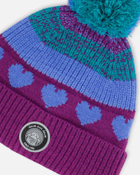 Pompom Knit Hat Gradient Mauve Winter Accessories Deux par Deux 