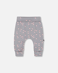 Organic Cotton Evolutive Pant Gray Printed Apples - G20A20_068