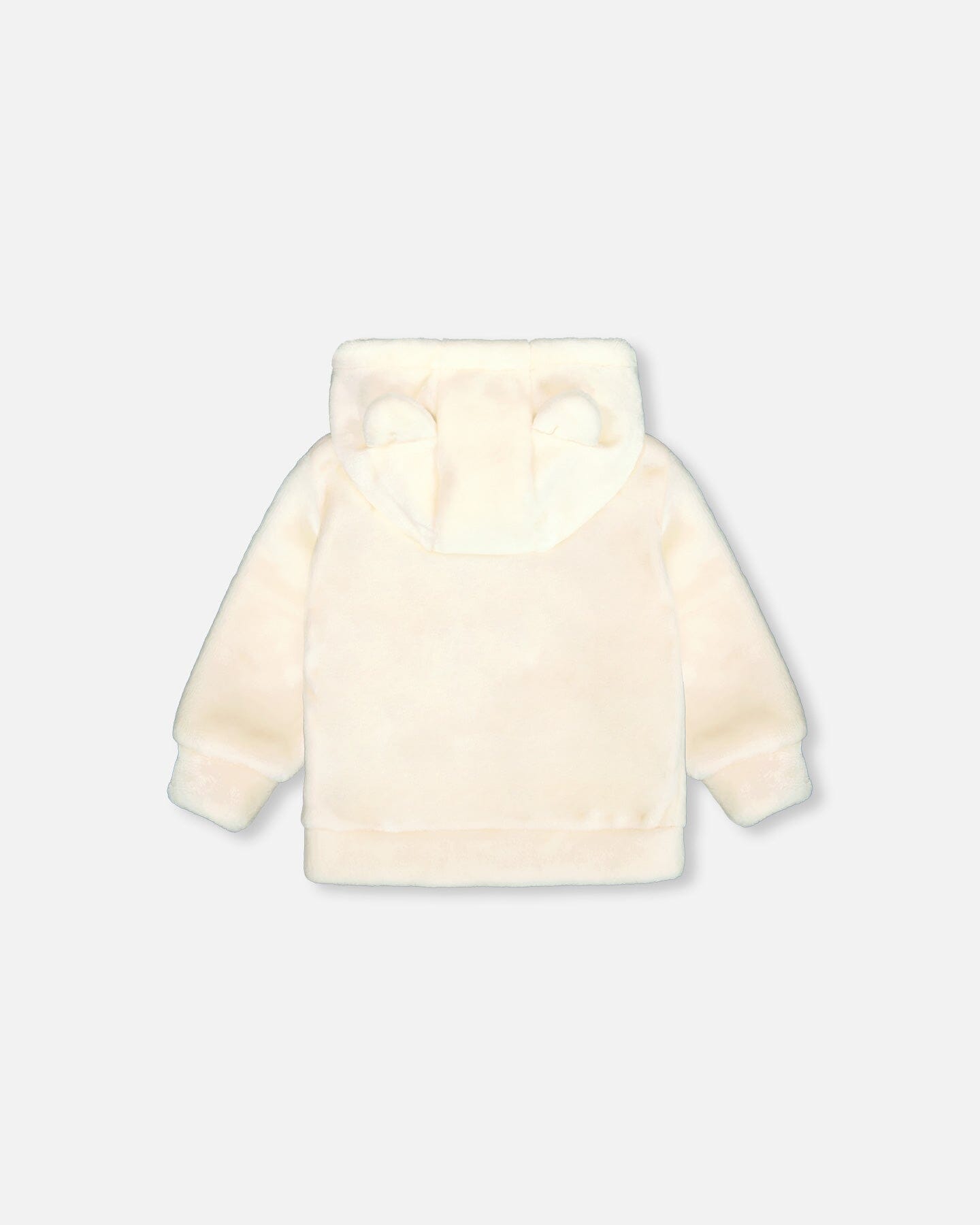 Plush Hooded Zip Jacket Off White - G20A30_138