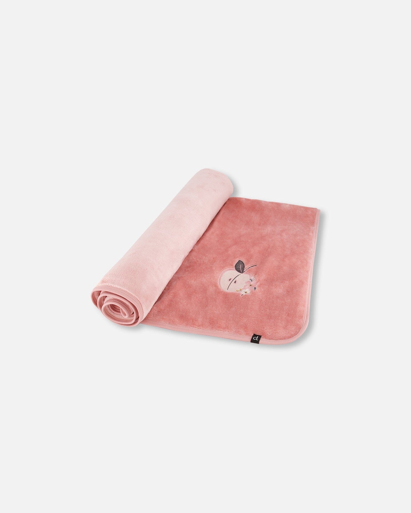 Plush Blanket With Embroidery Light Pink - G20AD_622