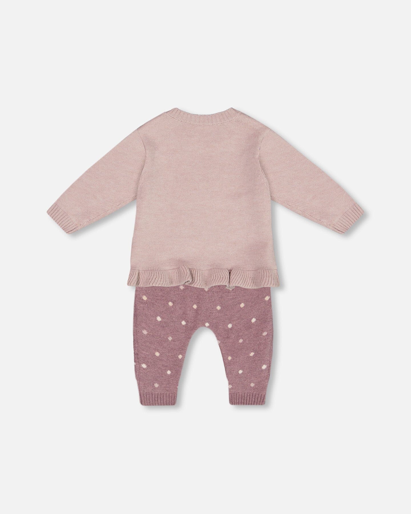 Fox Intarsia Top And Knitted Pant Set Woodrose - G20BT15_538