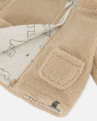 Sherpa Hooded Zip Jacket Sand - G20C30_145