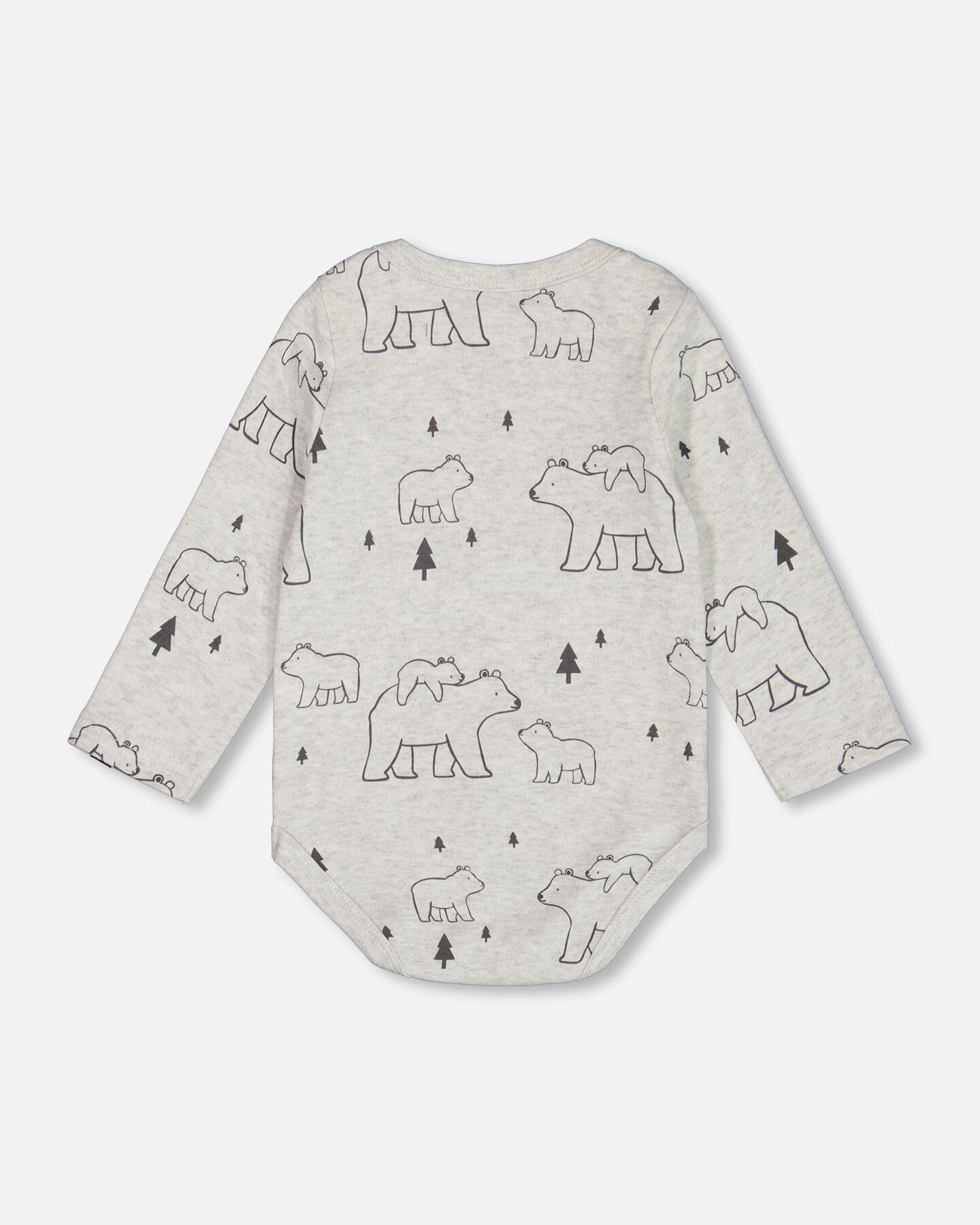 Organic Cotton Onesie Gray Mix Printed Bears' - G20C70_048