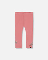 Legging côtelé brossé super doux rose pâle