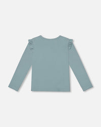 Super Soft Brushed Rib T-Shirt Light Blue - G20E70_549