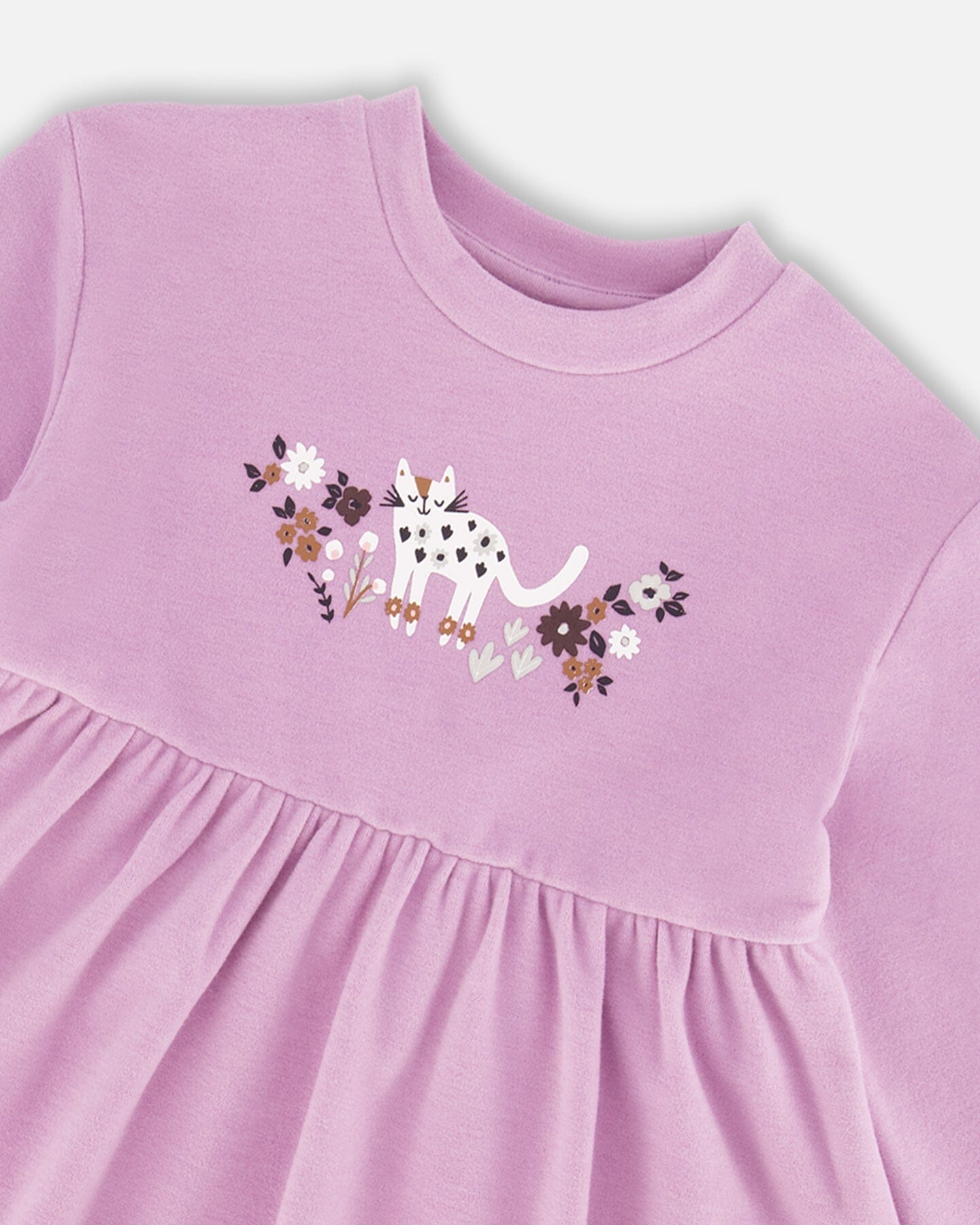 Tunic And Printed Leggings Set Lilac Mini Flowers - G20F12_045