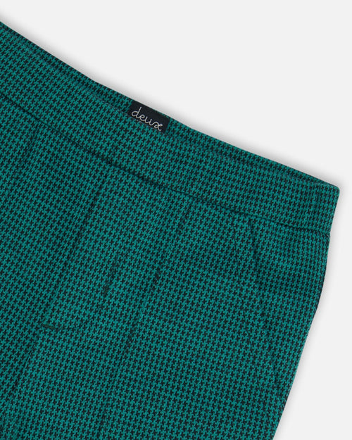 Bootleg Stretch Pant Houndstooth Teal - G20G20_064