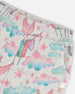 Shiny French Terry Sweatpants Gray Mix Printed Unicorn - G20G21_000