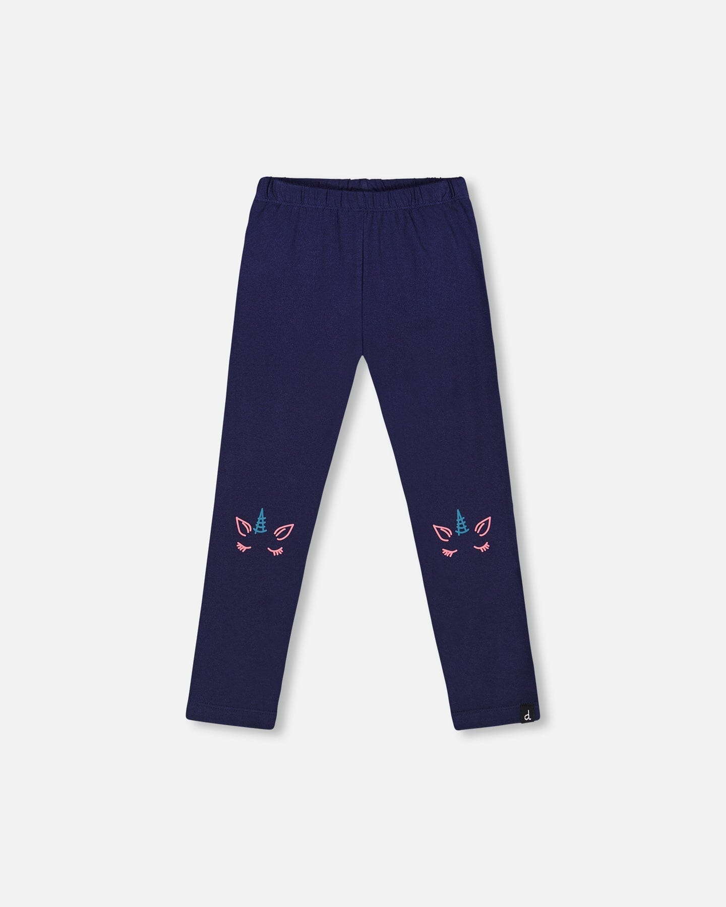 Organic Cotton Legging With Knee Print Navy - G20G61_481