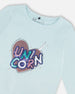 Organic Cotton T-Shirt With Print Light Blue - G20G70_580