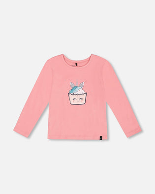 Organic Cotton T-Shirt With Print Pink - G20G70_655