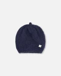 Hairy Knit Beret Navy - G20GTH_481