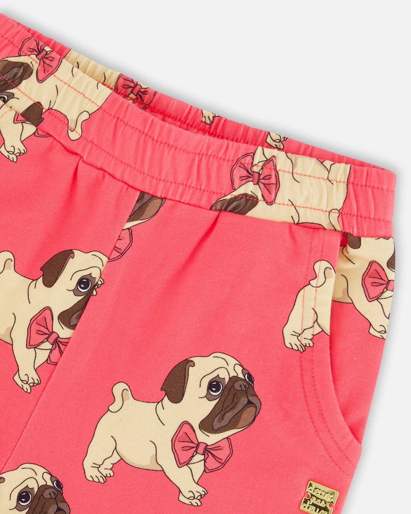 Fleece Sweatpants Magenta Printed Pug - G20H21_079