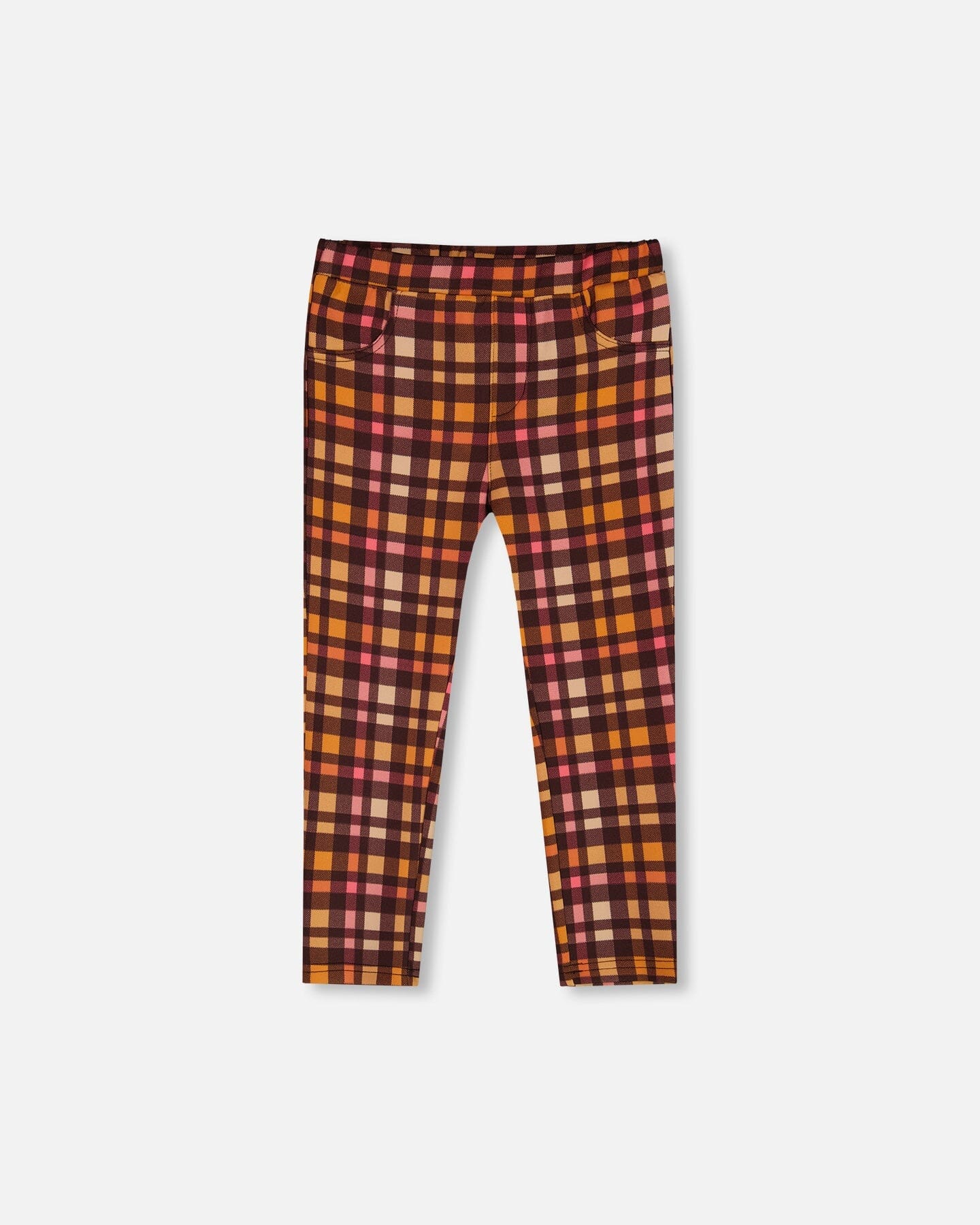 Milano Treggings Plaid Magenta And Brown - G20H22_080