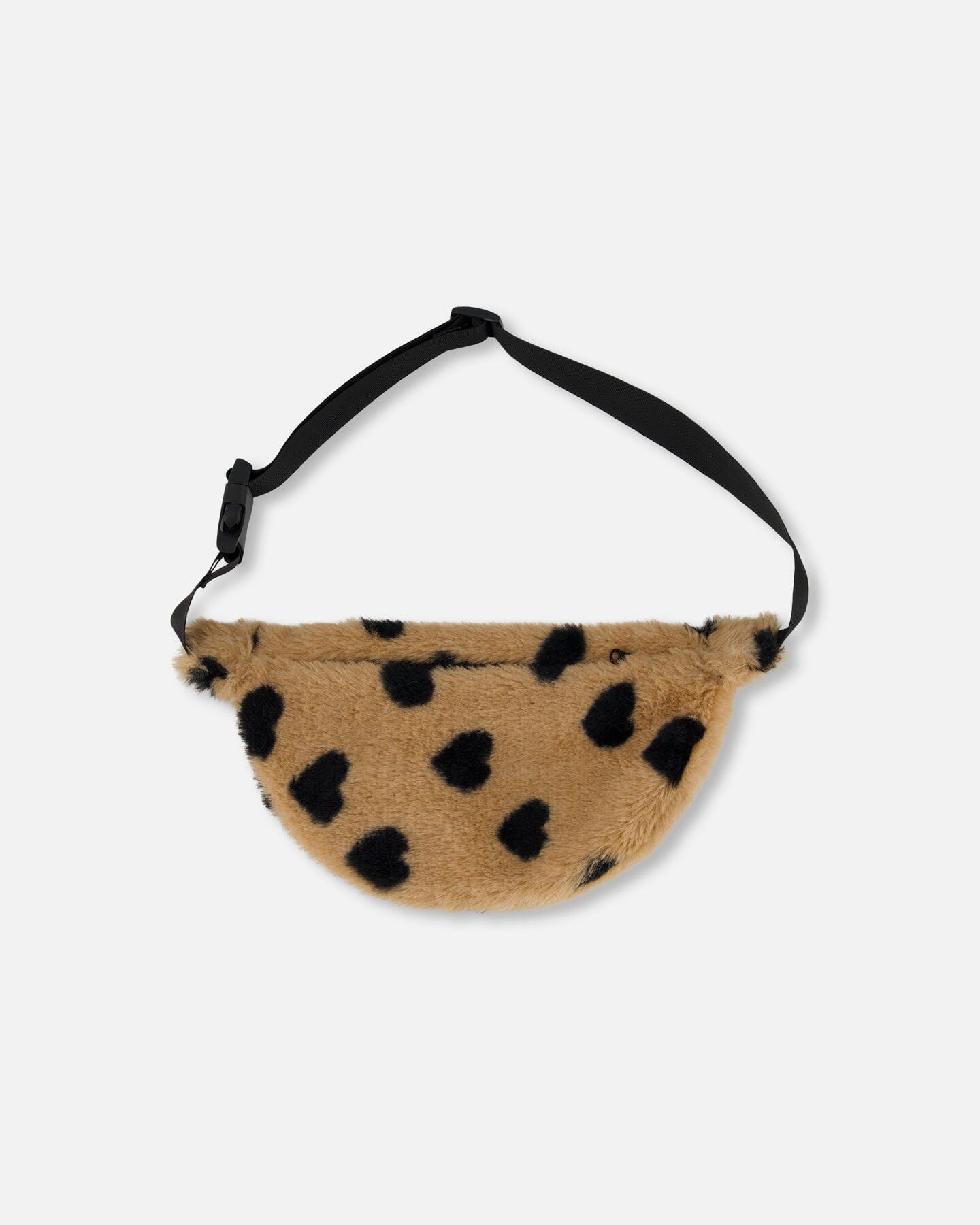 Faux Fur Fanny Bag Caramel Printed Heart - G20HF_000