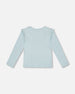 Organic Cotton T-Shirt With Frill Light Blue - G20I71_579